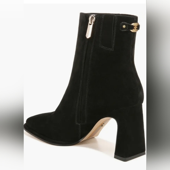 Sam Edelman Women's Irie Square Toe Ankle Bootie Black Suede Size 11 - Picture 2 of 13